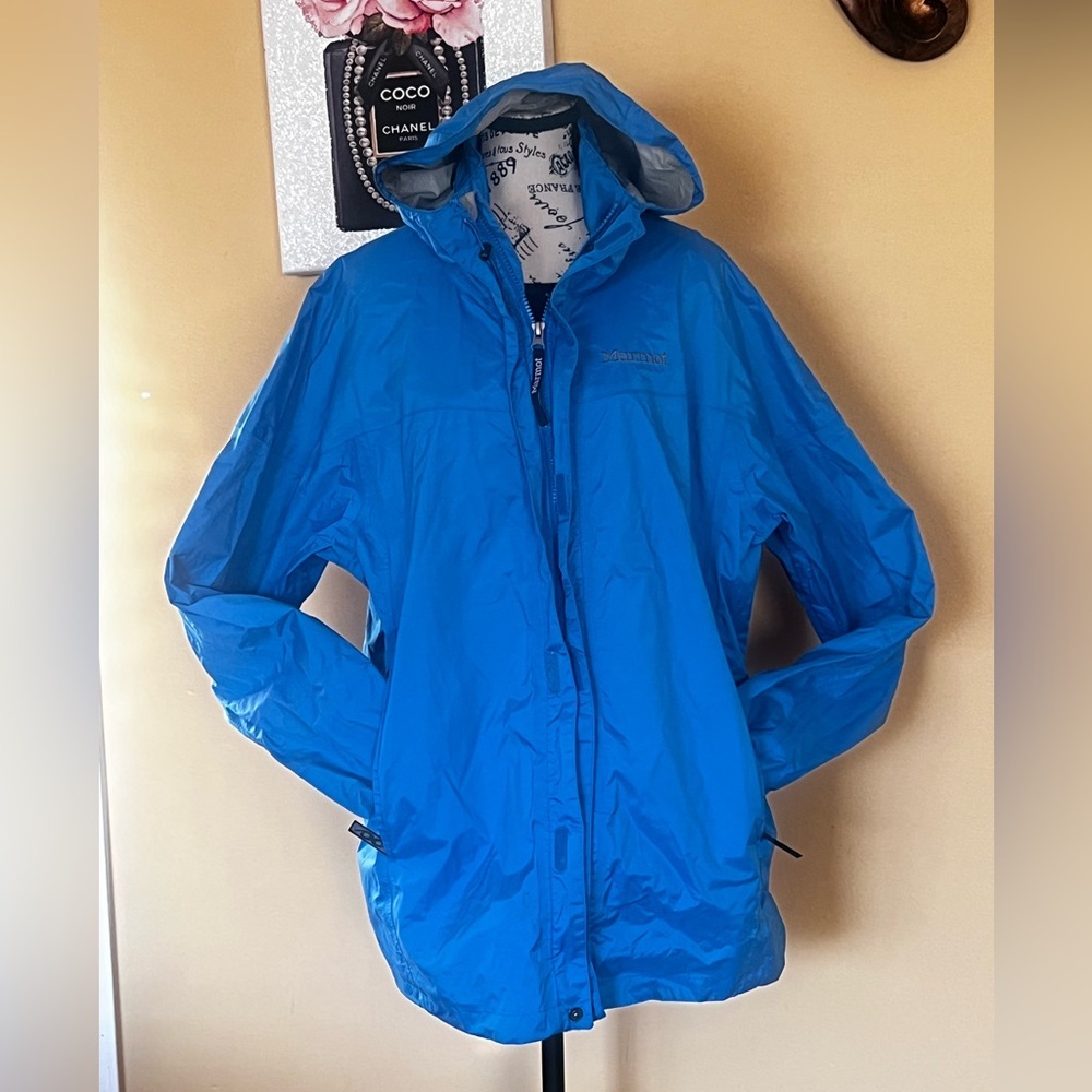 Marmot Men's Vibrant Blue Raincoat size L - Picture 12 of 17